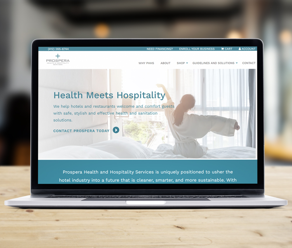 ALINE built a website for Prospera Health and Hospitality